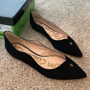 Sam Edelman Rosalie Scalloped Flats Size 8 Black